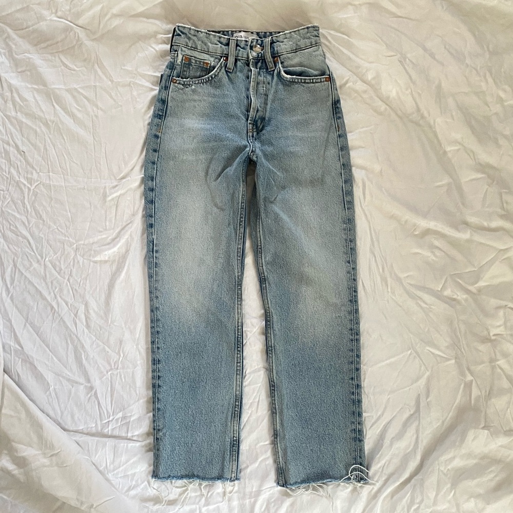 Zara high waist skinny cut off